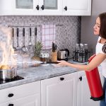 kitchen fire on stove